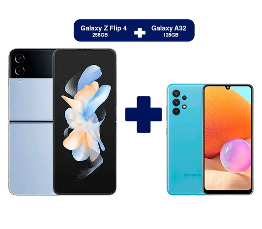 ¡Combo Samsung! - Galaxy Z Flip 4 256GB + Galaxy A32 128GB
